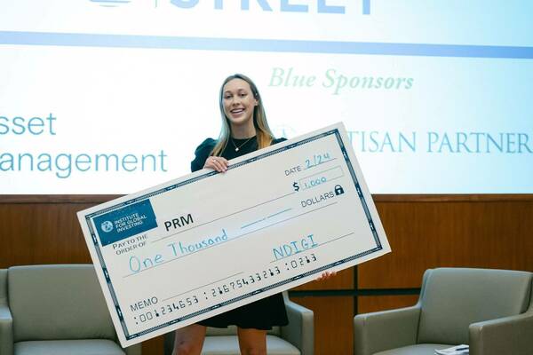 Ellie Wyshner wins WIS 24 Stock Pitch Competition
